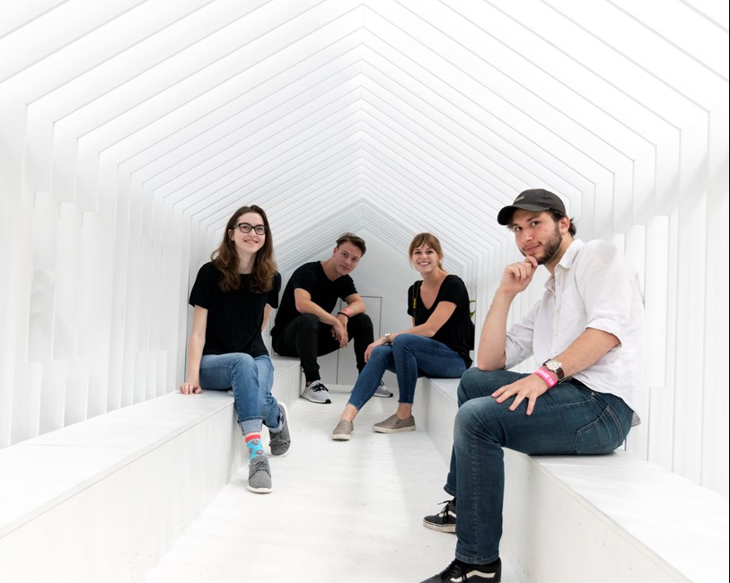 Summer Scholars at the National Building Museum exhibition called Fun House, designed by Snarkitecture