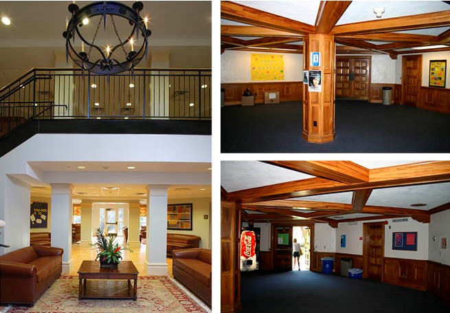 The renovation of the Rollins College Ward Hall entrance transformed a dark entry into a welcoming two-story atrium.